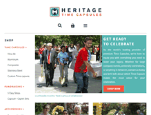 Tablet Screenshot of heritagetimecapsules.com